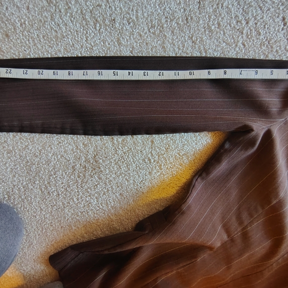 Jodi Kristopher Brown Pinstripe Double-Breasted Blazer - Picture 3 of 8